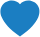 Animated blue heart icon