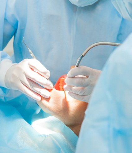 Dentists performing emergency dentistry