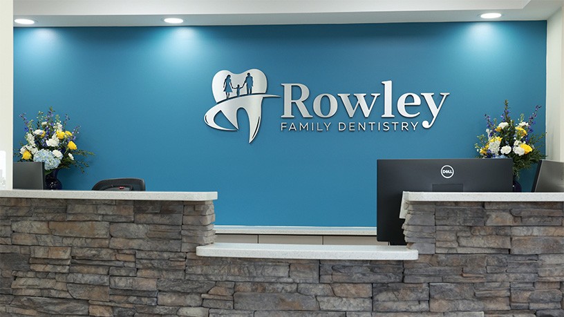 Front desk of Rowley Family Dentistry