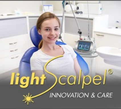 At Rowley Family Dentistry we are proud to use the LightScalpel Laser to perform lingual frenectomies